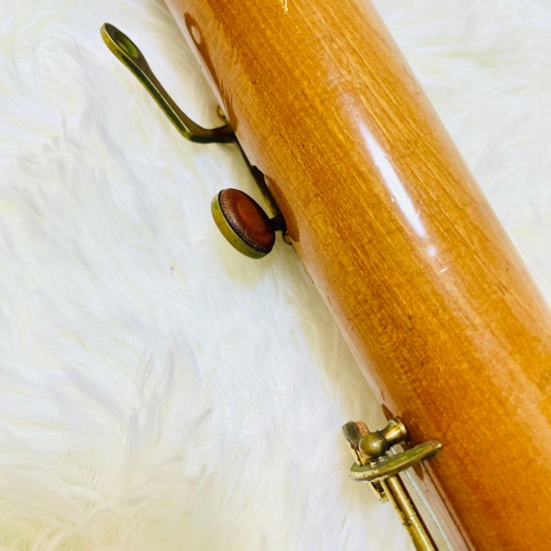 希少な美品　zen-on バスリコーダー　3本継ぎ　ゼンオン　　全音　ケース付き