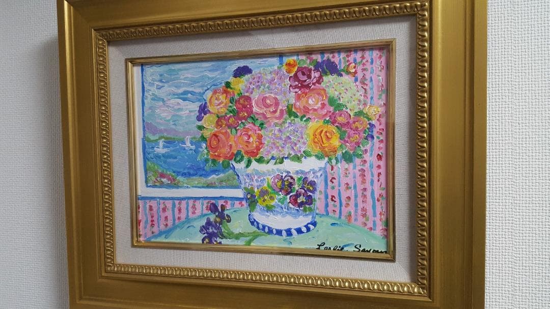 【真作】レスリーセイヤー　油彩　4号