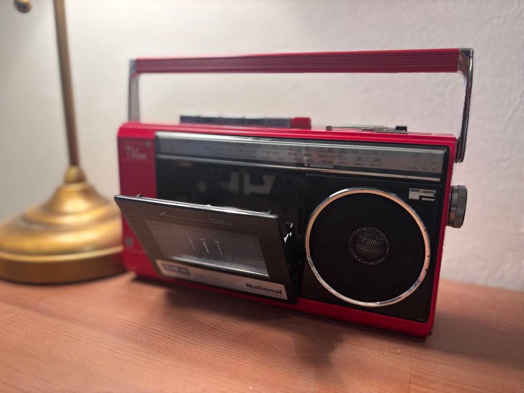 昭和レトロ National RX-1835 ラジカセ 実働　ケーブルつき