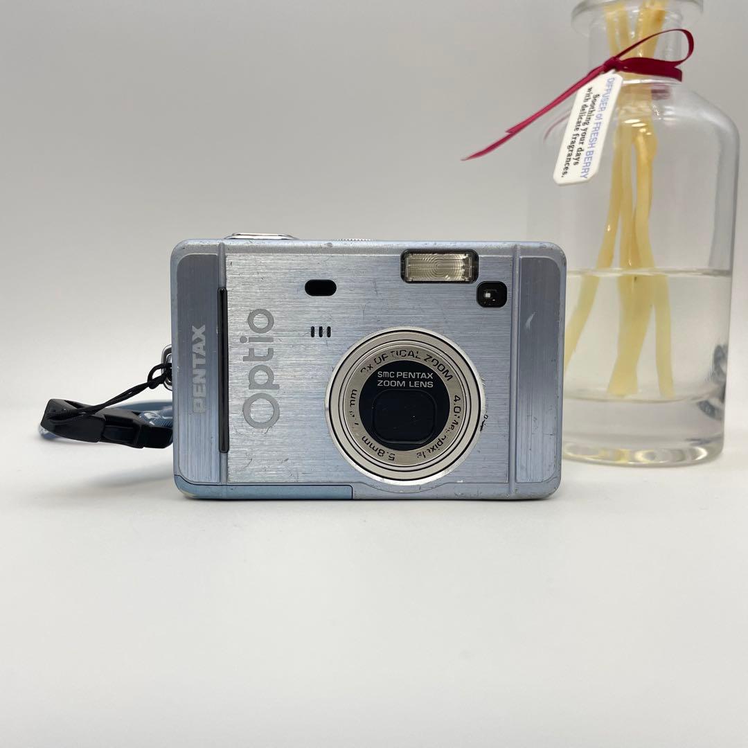 スマホ転送OK✨PENTAX Optio S40✨動作確認済 単三電池 可愛い♪
