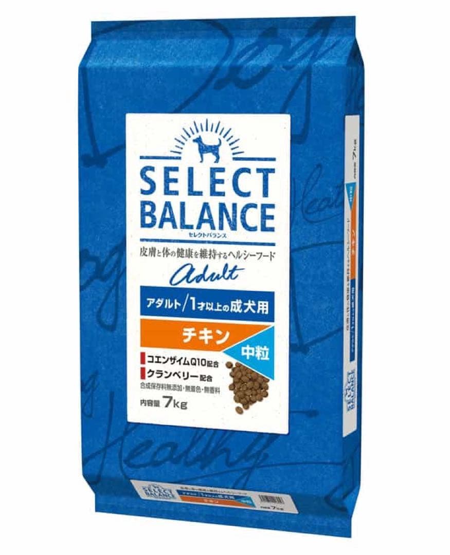 SELECT BALANCE アダルトチキンドライフード 7kg中粒