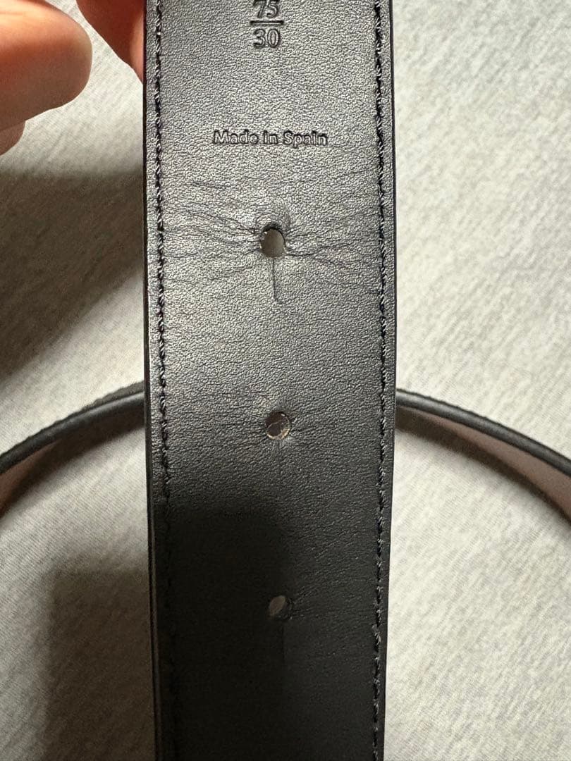 S*n様 ロエベ アナグラム　リバーシブルベルト タン/ブラック　ゴールドバック