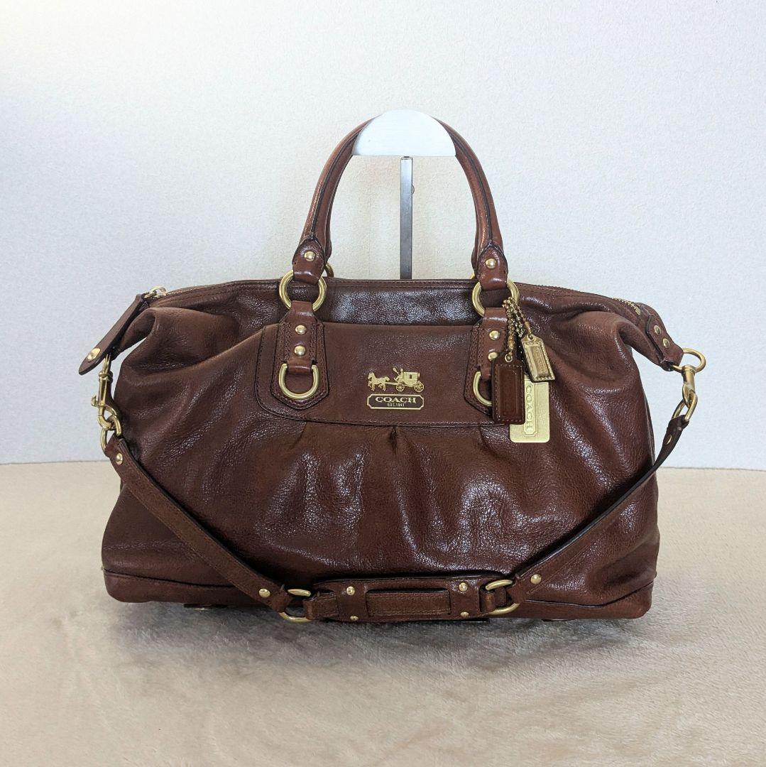 COACH マディソンサブリナ　2way ブラウン/グリーン