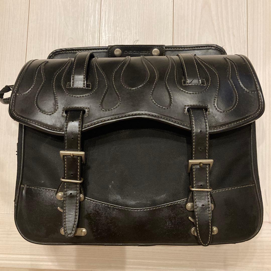 DEGNER 本革サイドバッグ フレイム オイルメンテ済