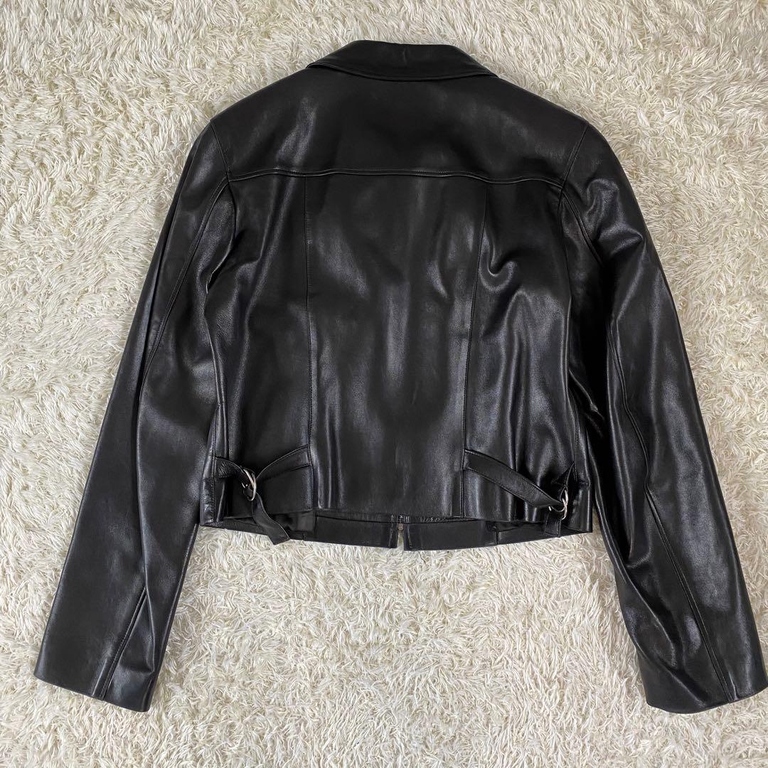 【美品】アニエスベー スペシャル シングル ラムレザージャケット　黒　サイズ２