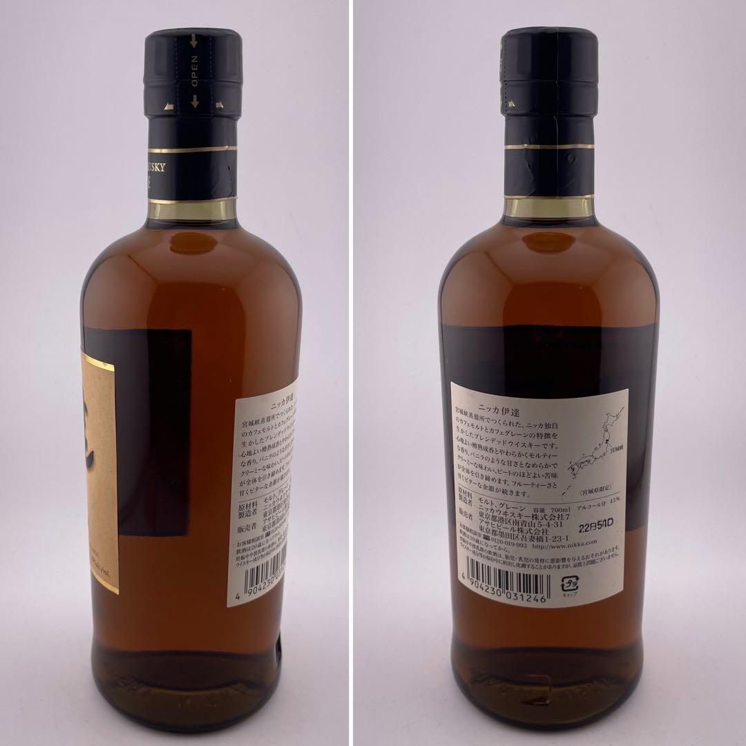 伊達 ニッカ ウイスキー 容量700ml アルコール43度 箱無 9186