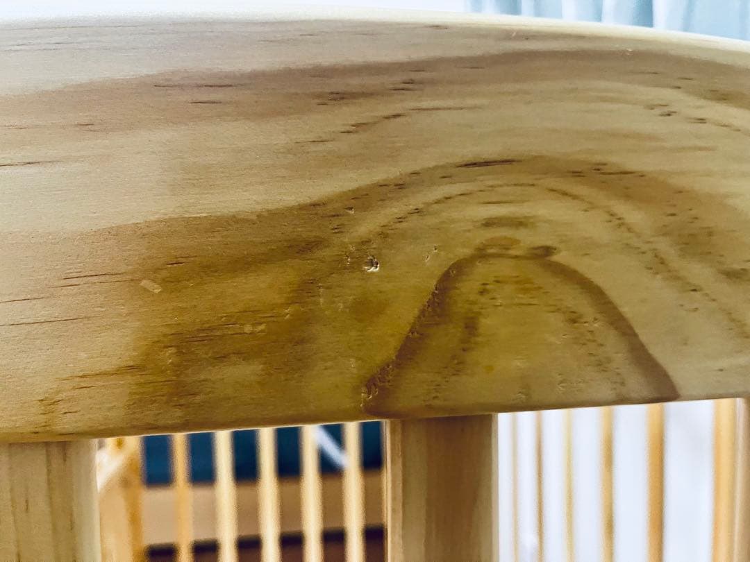 KATOJIベビーベッド(レギュラーサイズ　ナチュラル　ハイタイプ　収納あり)