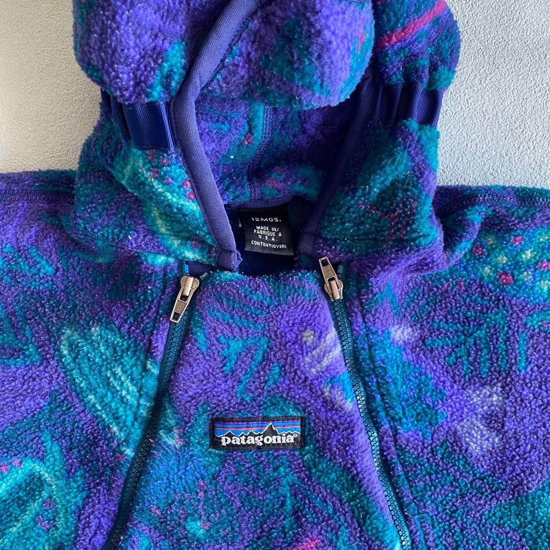 patagonia フリースロンパース　カバーオール　12M
