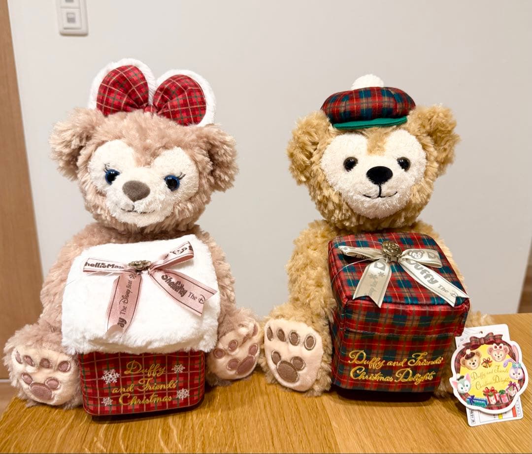 新品　ディズニーシー ダッフィー&シェリーメイ ぬいぐるみ クリスマスボックス
