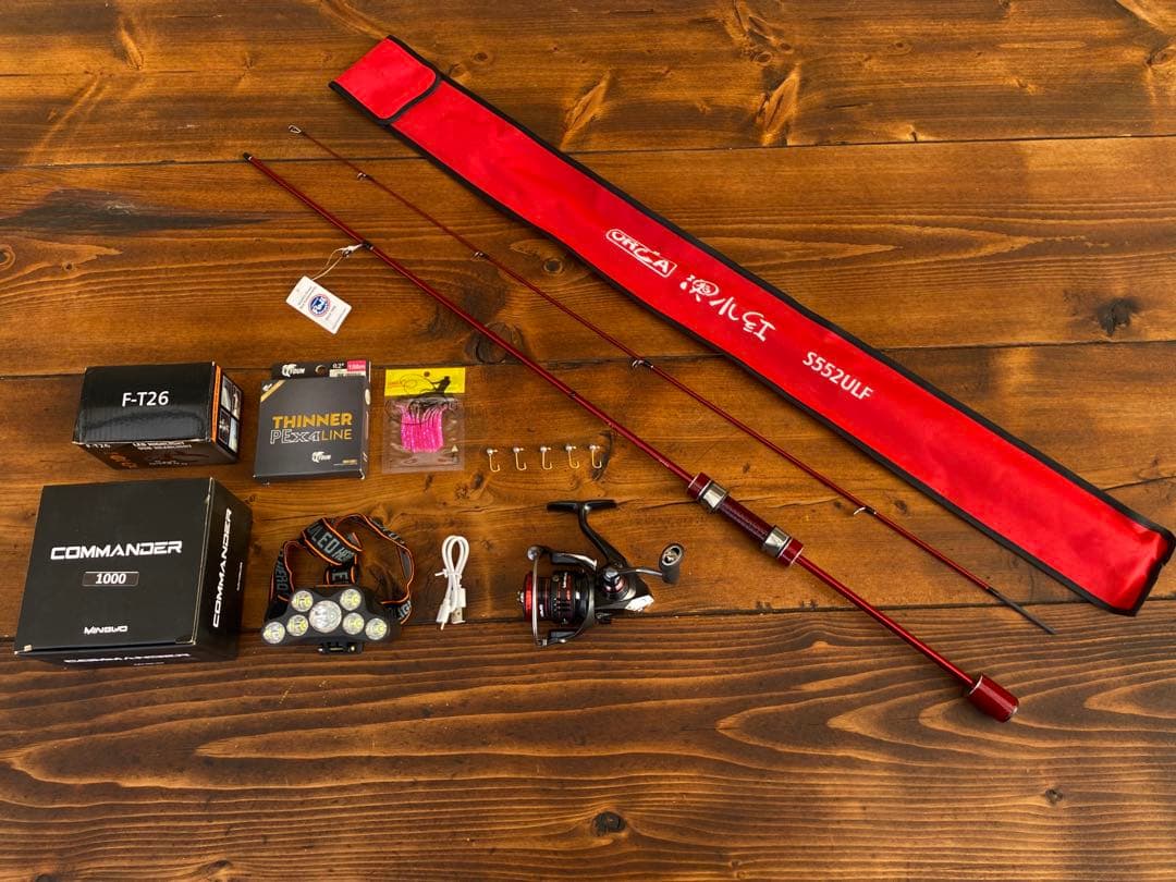 アジングセット　S552ULF アジングロッド　スピニングリール　PEライン付き