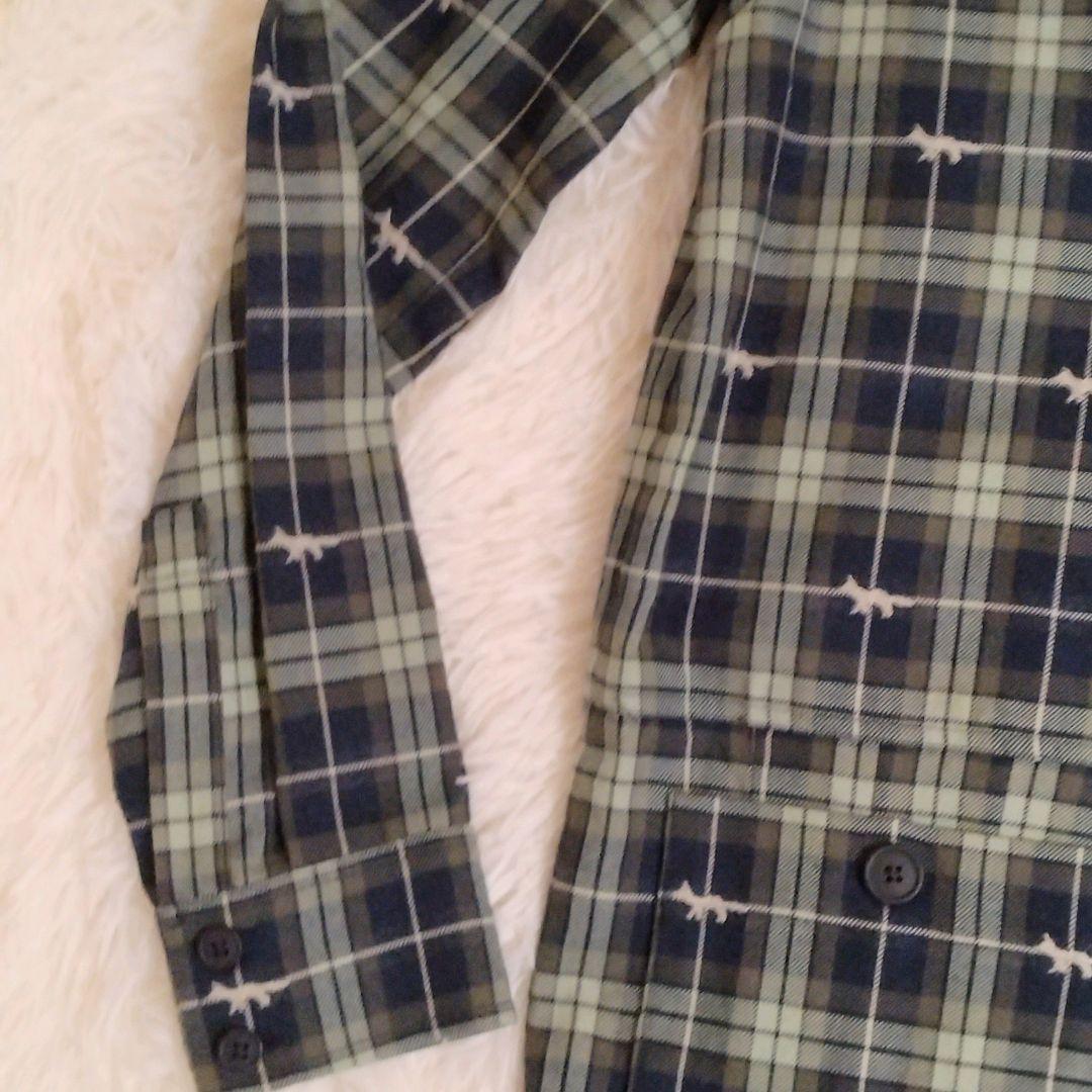 【未使用】Maison Kitsuné　プリーツ　格子柄　シャツワンピース
