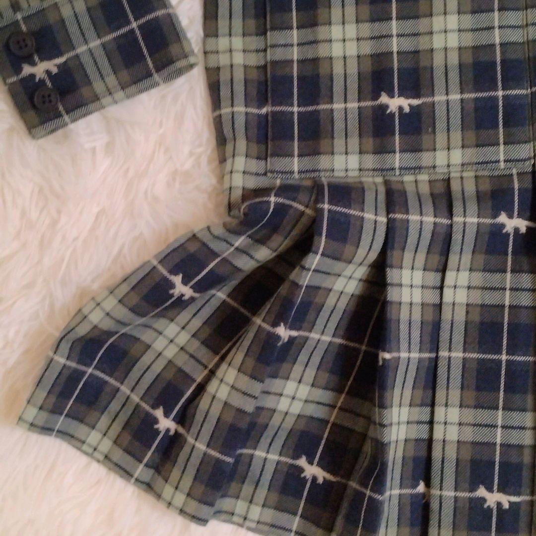 【未使用】Maison Kitsuné　プリーツ　格子柄　シャツワンピース