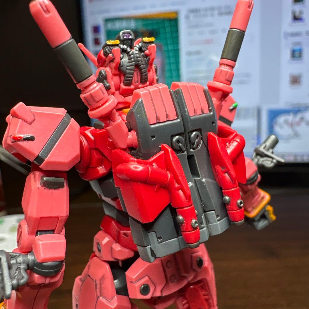 【完成品】HG 赤いガンダム　ビット6個　ザクバズーカ　部分塗装