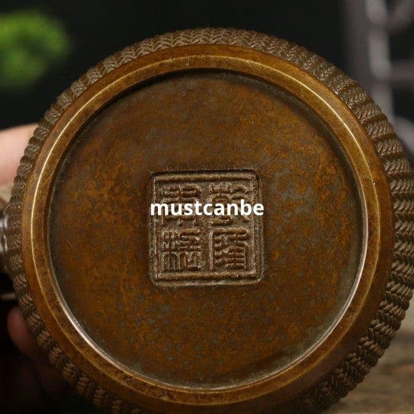 銅器 竹編香薫炉 室内檀香炉 茶道具 香道具 装飾品 工芸品 置物