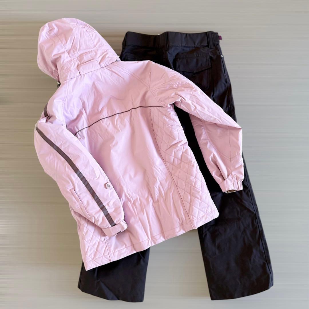 美品 セットアップ ピンク スキーウェア 上下 スノボ スノーボード