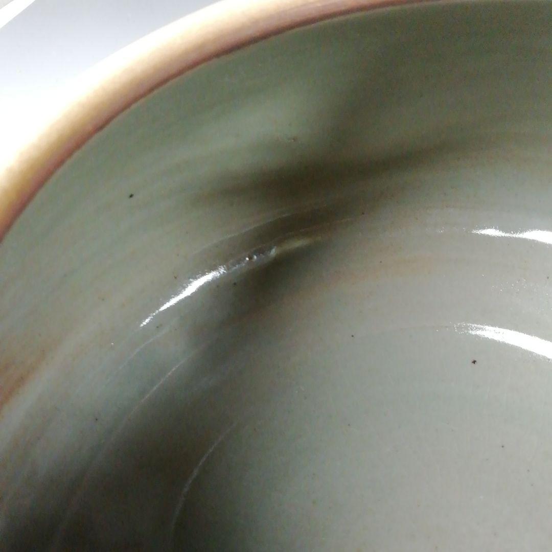 Ｔ２０１　水指　『雲鶴青磁蜜柑』『藤井永祥造』　共箱　茶道具