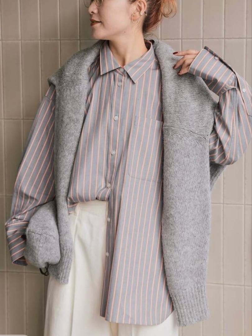 ◆a&m マルチストライプシャツ◆