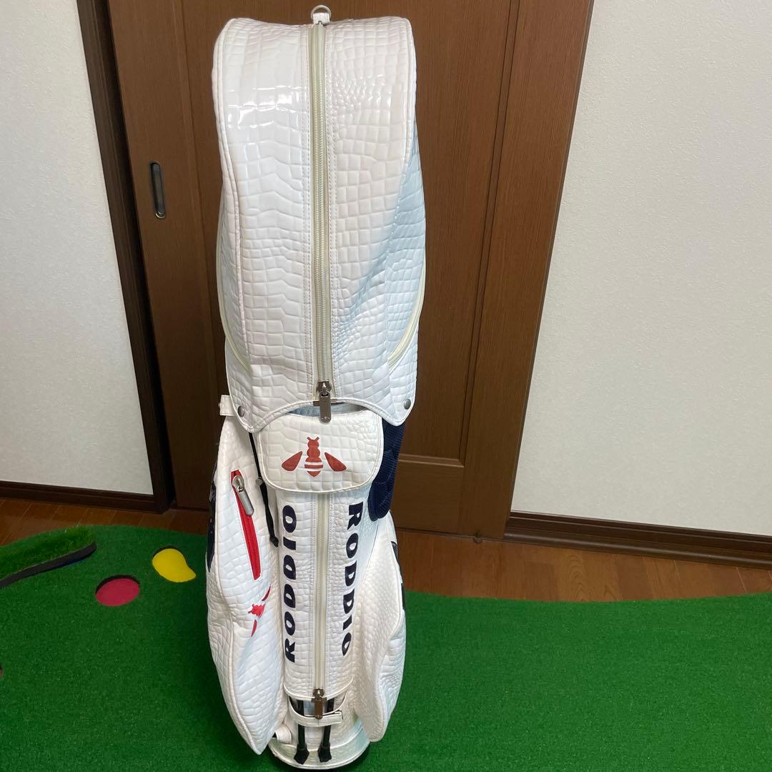 ★RODDIO ホワイトクロコのスタンドタイプキャディバッグ