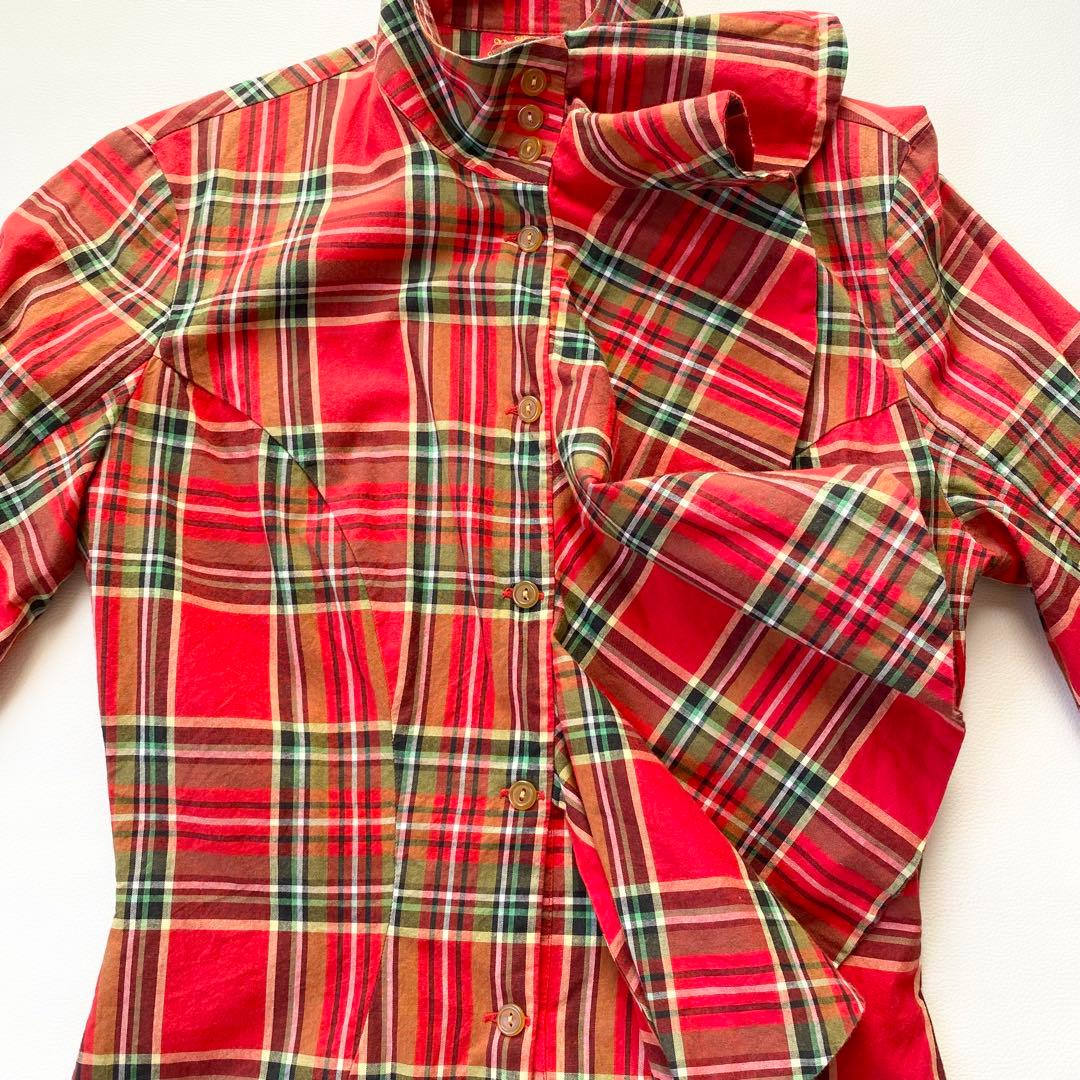 【美品】ヴィヴィアンウエストウッド　ブラウス　フリル　オーブボタン　イタリア製