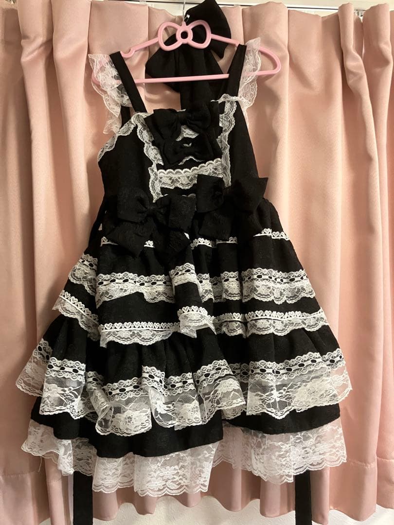 えむ様 ロリータ ゴスロリ ジャンスカ ジャンパースカート ブラック