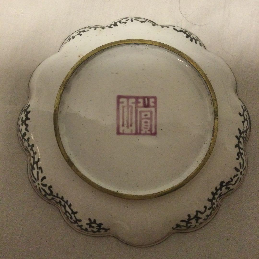 中国清朝輸出用七宝焼の小皿