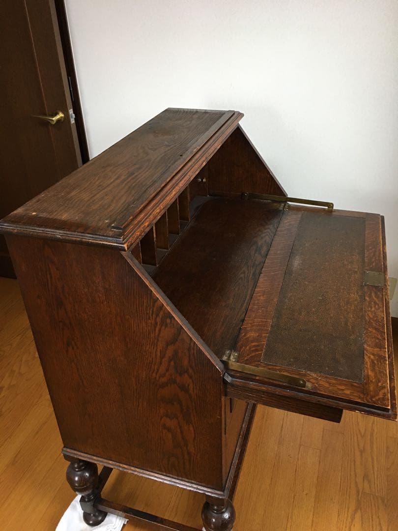 英国アンティーク　ビューロー　キャビネット/本棚/ガラス食器棚/飾り棚/店舗什器