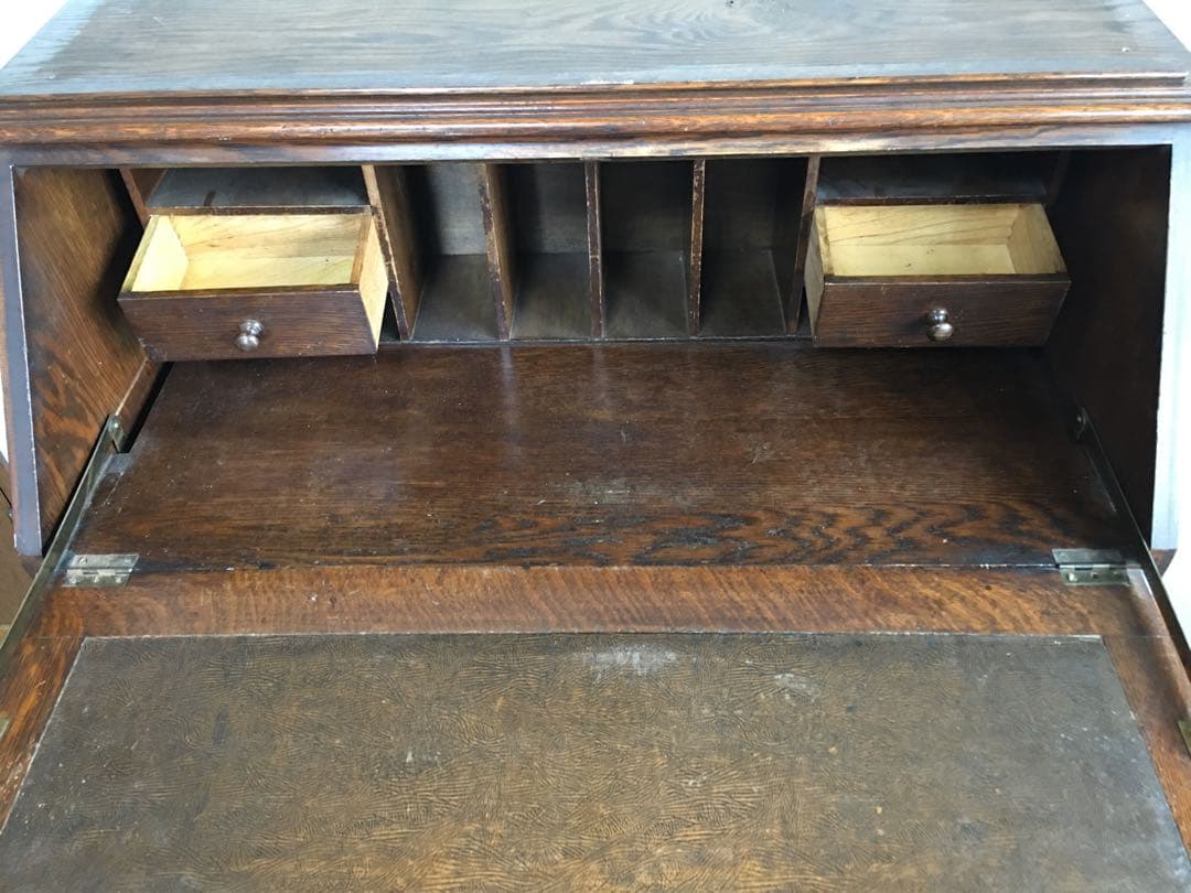 英国アンティーク　ビューロー　キャビネット/本棚/ガラス食器棚/飾り棚/店舗什器