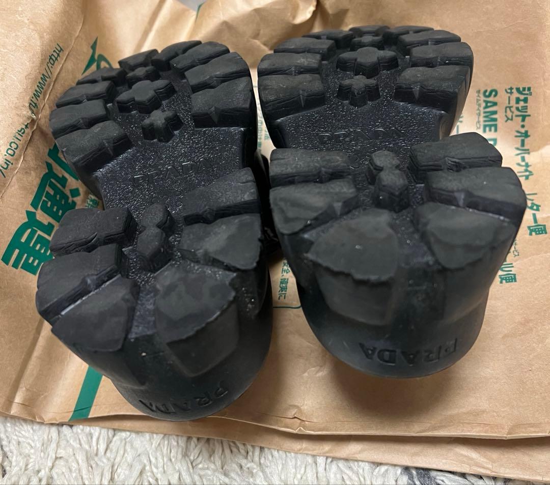 PRADA ブラックレザーサンダル 厚底