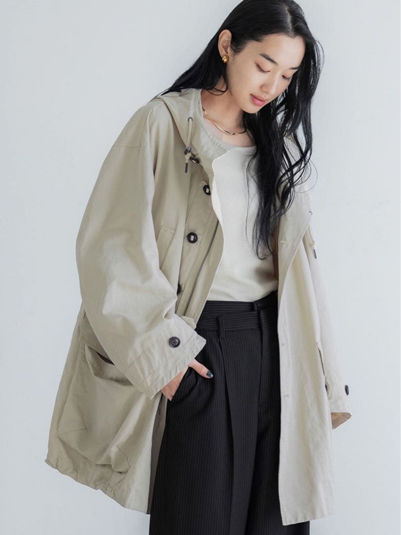 crewre ピーチスキンモッズコート ecru サイズ1