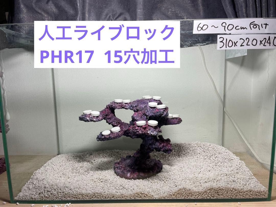【送料無料】人工ライブロック　PHR17／15穴加工　アク抜き済み安心塗料使用