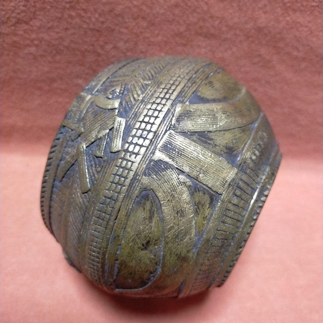 アンティーク オブジェ 物入れ 器 ベンガル地方 希少品 鋳物器 限定品 g6