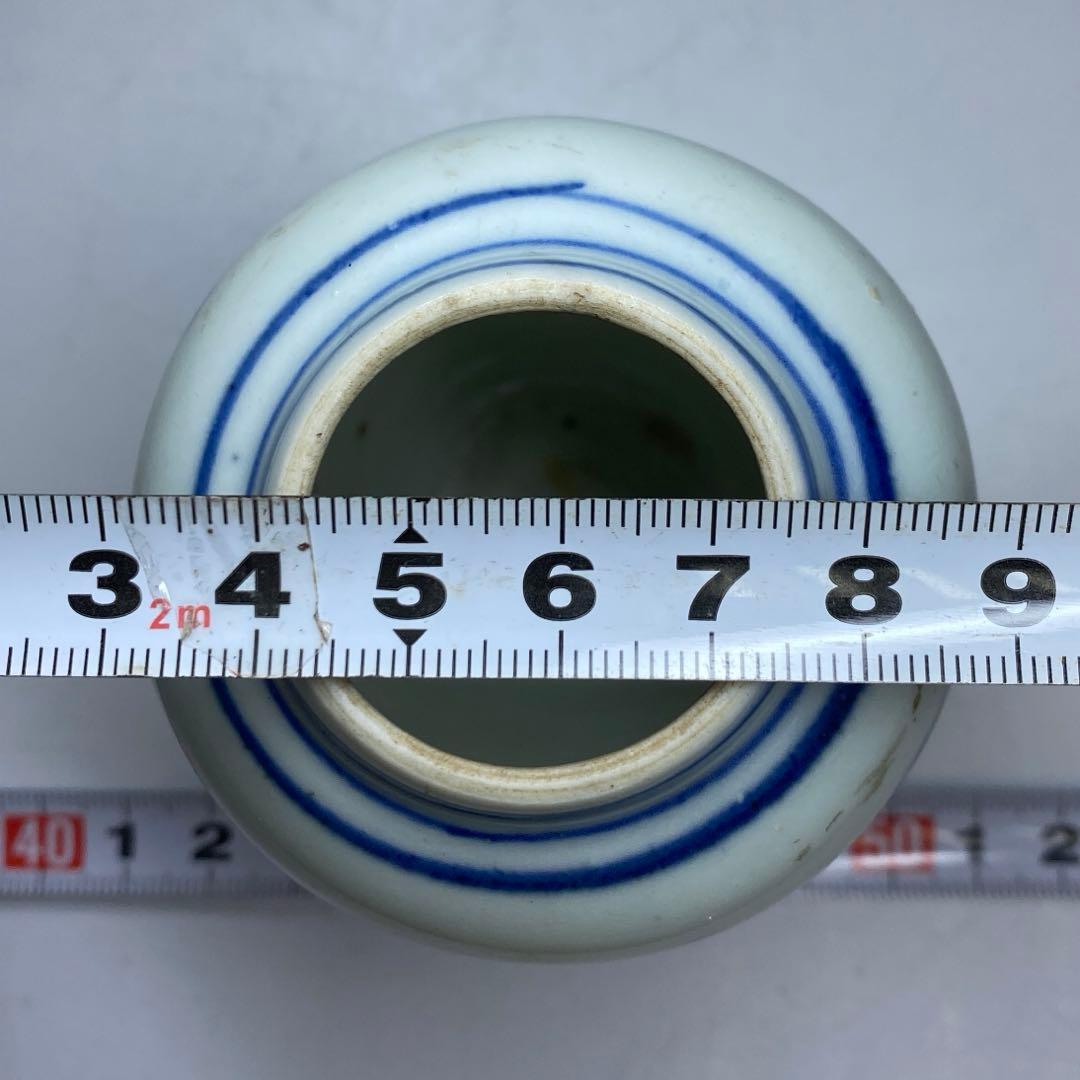 中国明時代 古染付茶入 h9.2cm 東キ8-0121☆2F トヒチ