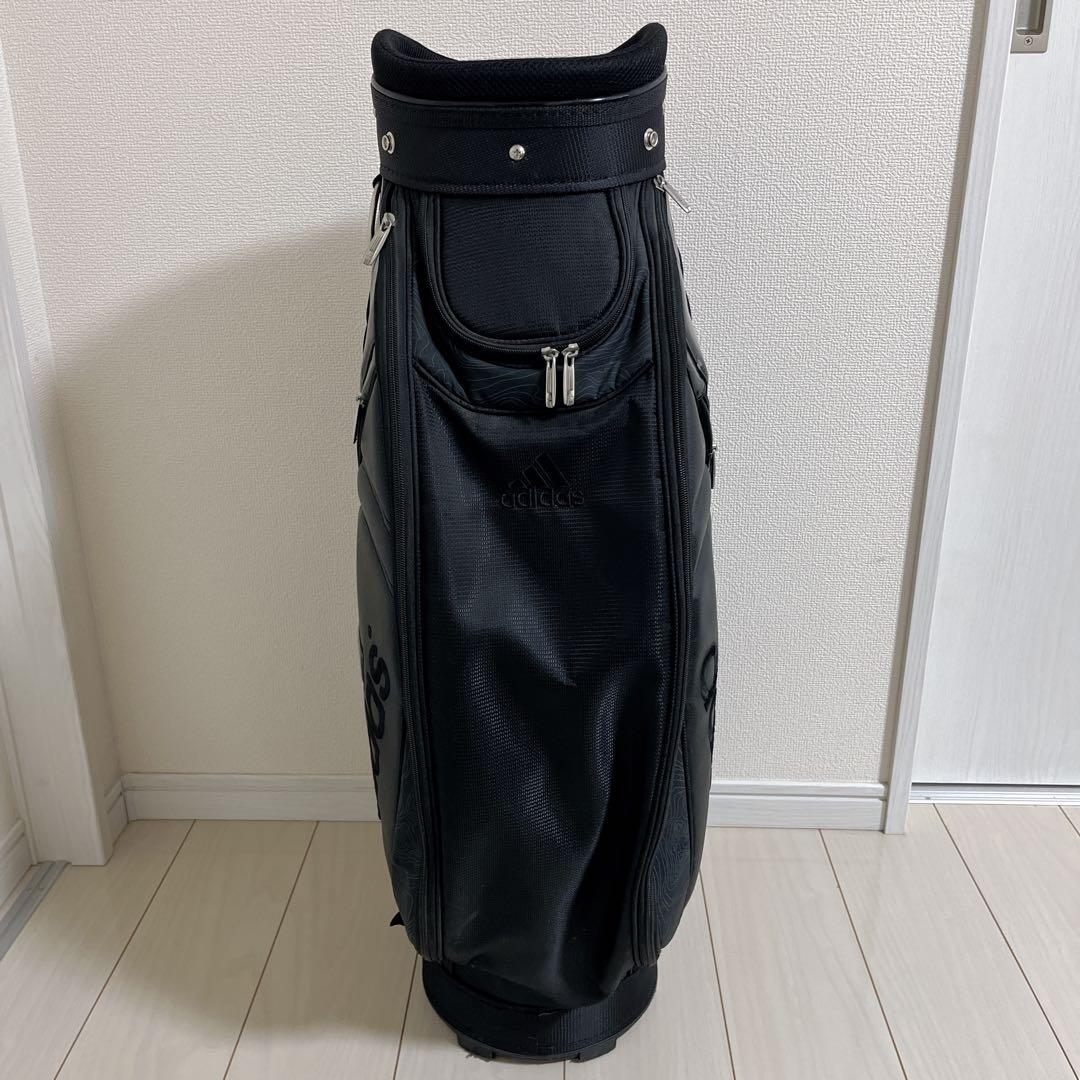 adidas アディダス キャディバッグ ゴルフ ブラック ヘッドカバー付き