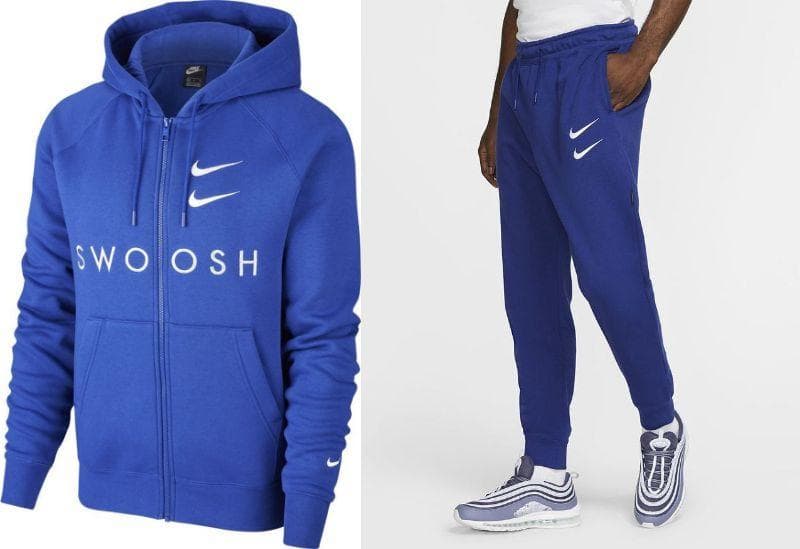 ナイキ スウッシュ ロゴ 刺繍　スウェット パーカー＆パンツ XL