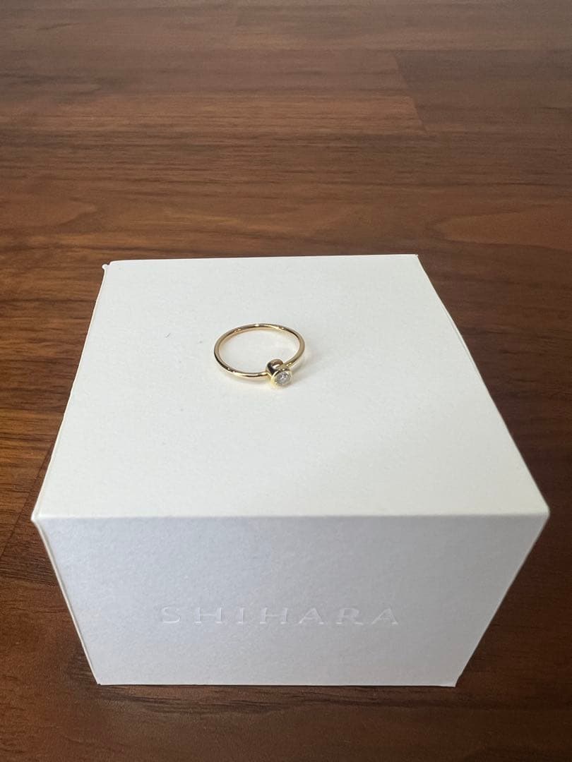 【りょうちゅ】SHIHARA ダイヤモンド シングルピアス イエローゴール