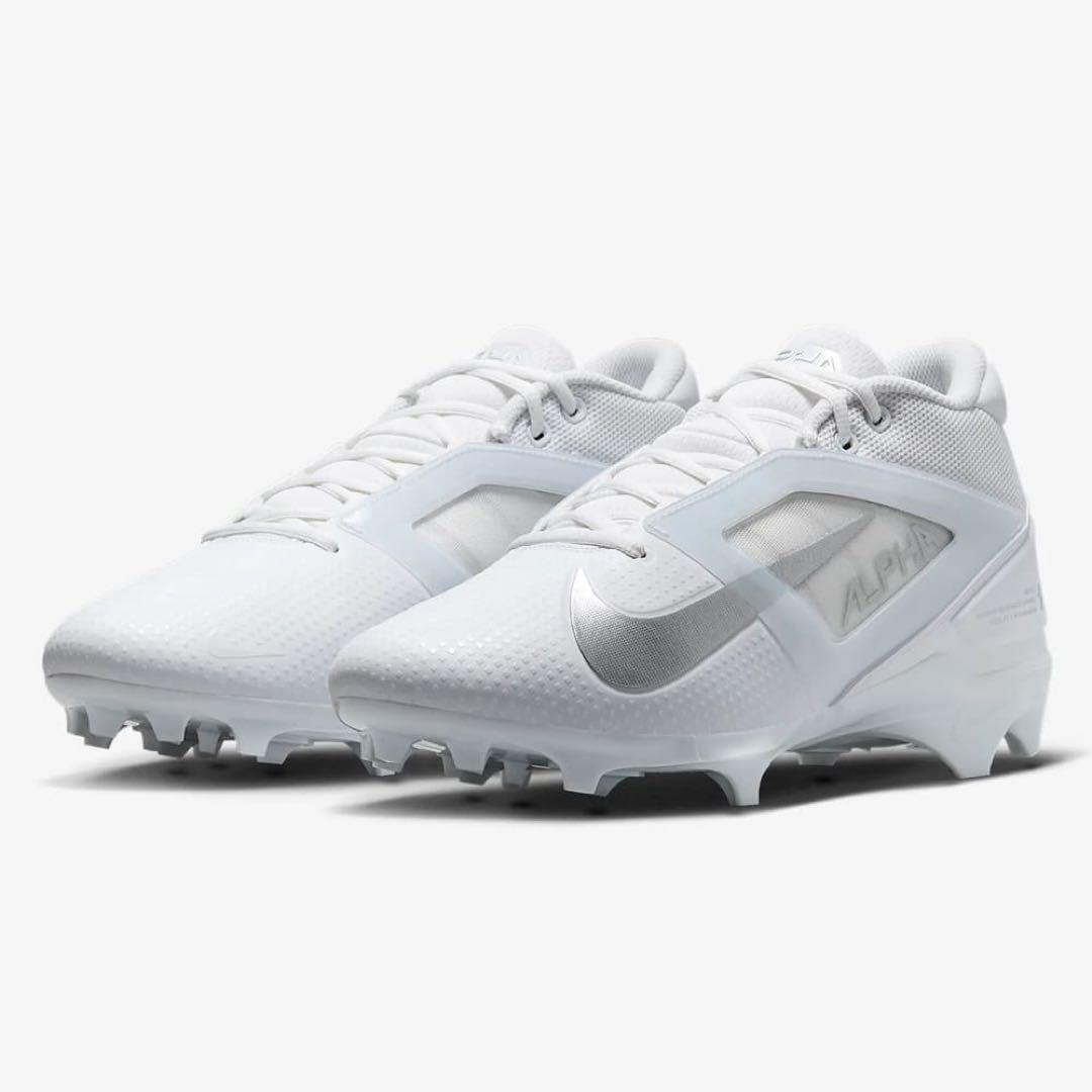 ナイキ 27 アルファメナス プロ アメフト スパイク シューズ 靴 白 g