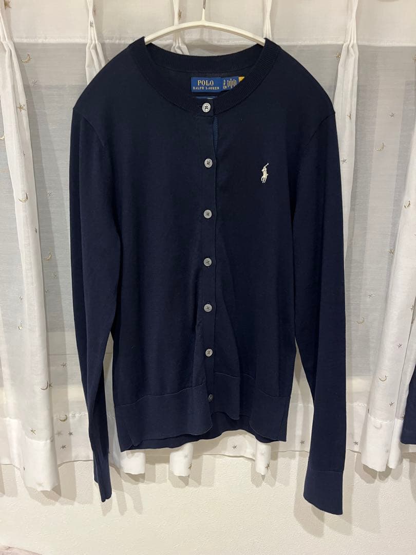 ラルフローレン コットンカーディガンネイビー