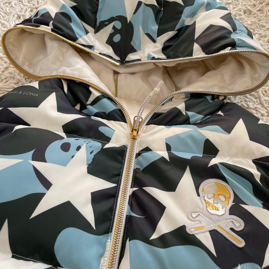 MARK&LONAマーク&ロナ リバーシブルダウンベスト レア 希少 ーゴルフ