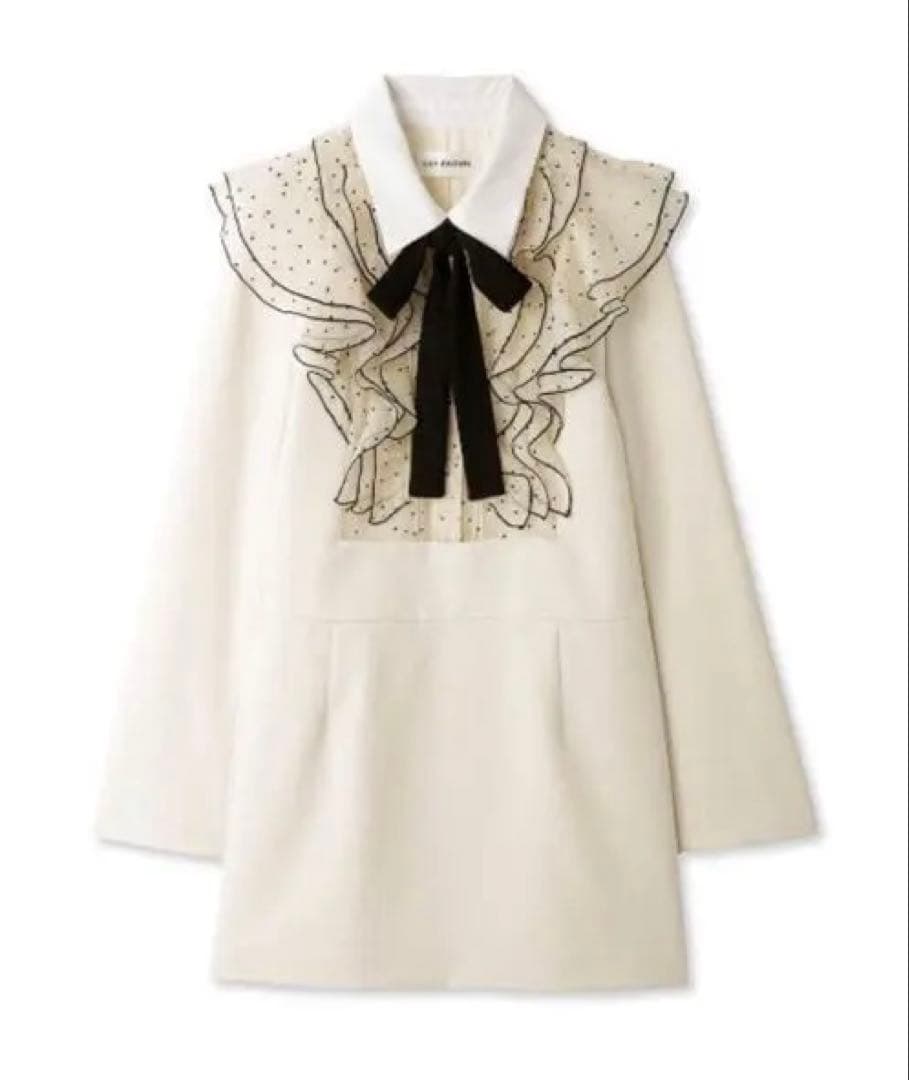 LILY BROWN フロントフリルミニドレス