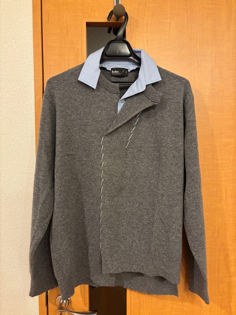 kolor 22AW ドッキングニット グレー