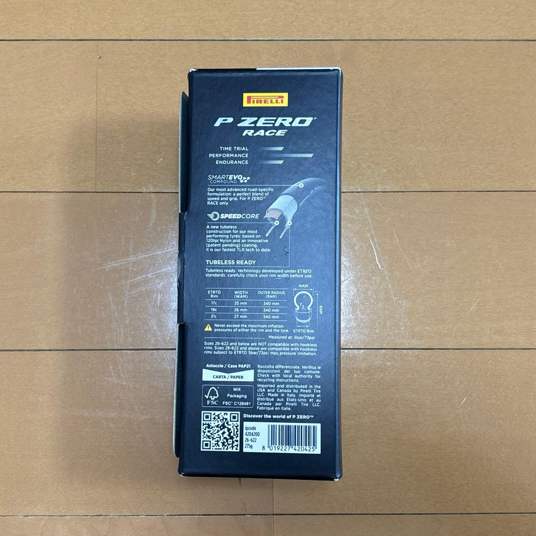 【新品】PIRELLI P ZERO RACE TLR　700×26C 2本