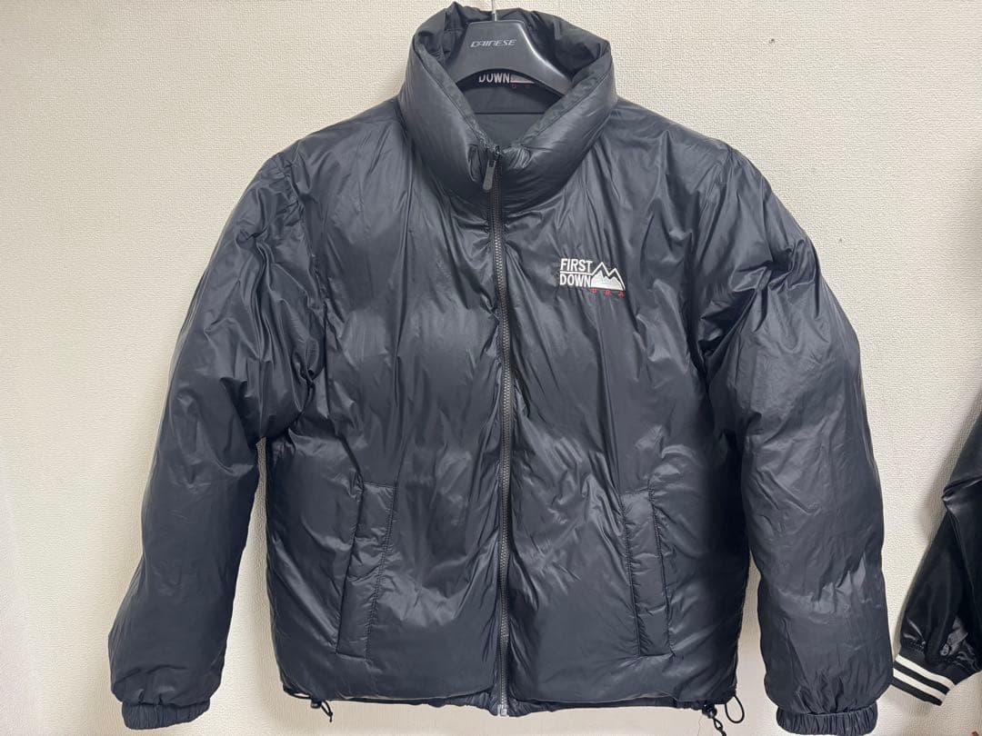 FIRST DOWN USA ブラック バブルダウンジャケット