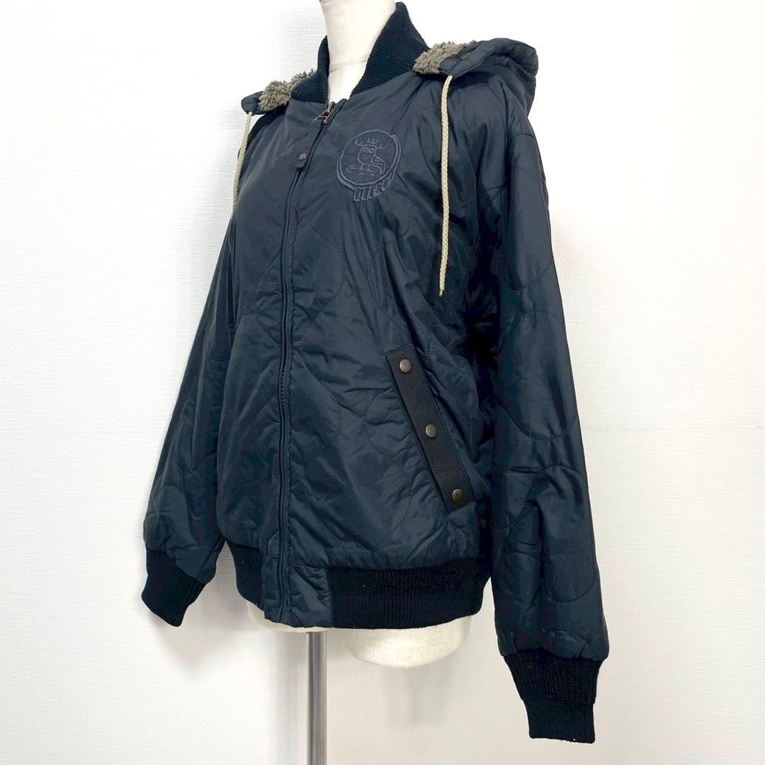 y2k❤️ 00s DIESEL ロゴ 刺繍 ボア ミリタリー ブルゾン n2b