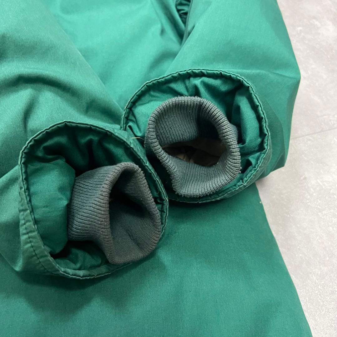 オールドエディーバウアーダウンジャケット緑黒タグUSAアメリカアウトドア古着