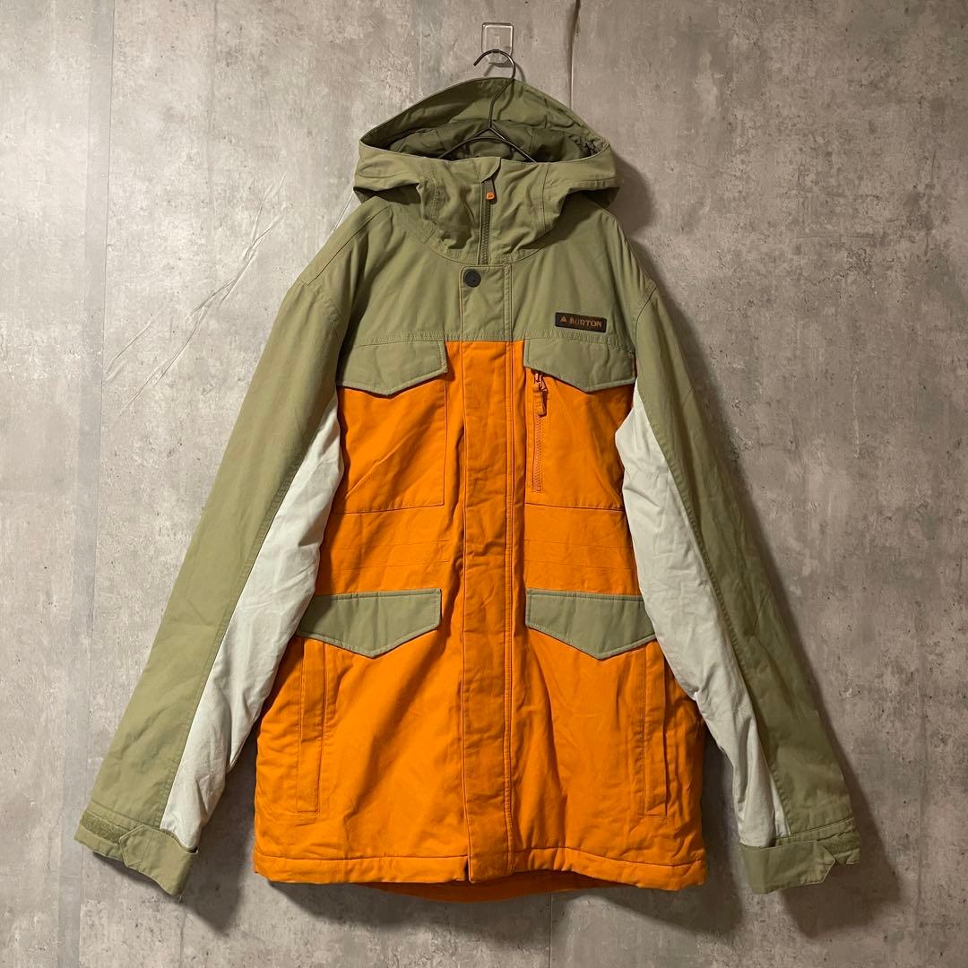 Burtonバートンスキーウェアスノーボードジャケットパーカーベージュオレンジ