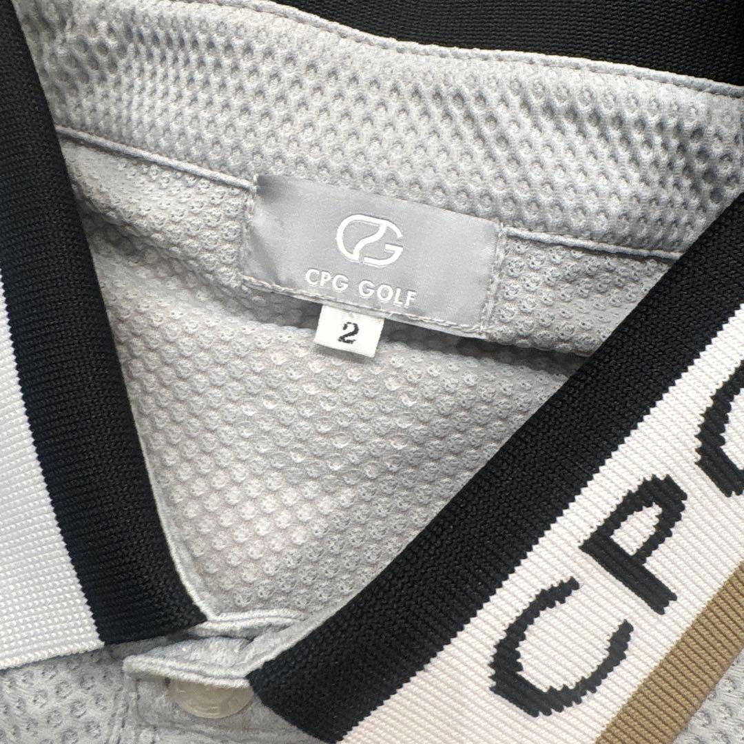 CPG GOLF グレー メッシュゴルフシャツ M