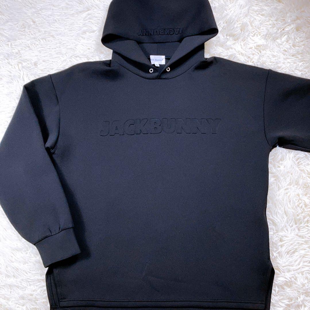 2024年★ジャックバニー　パーカー　プルオーバー　ゴルフ　6 大きめ　美品　黒