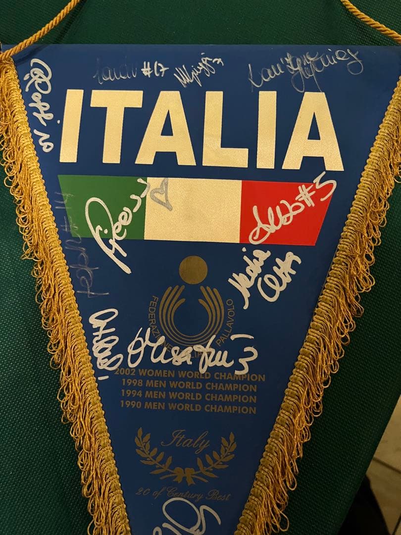 イタリア サイン入り フラッグ