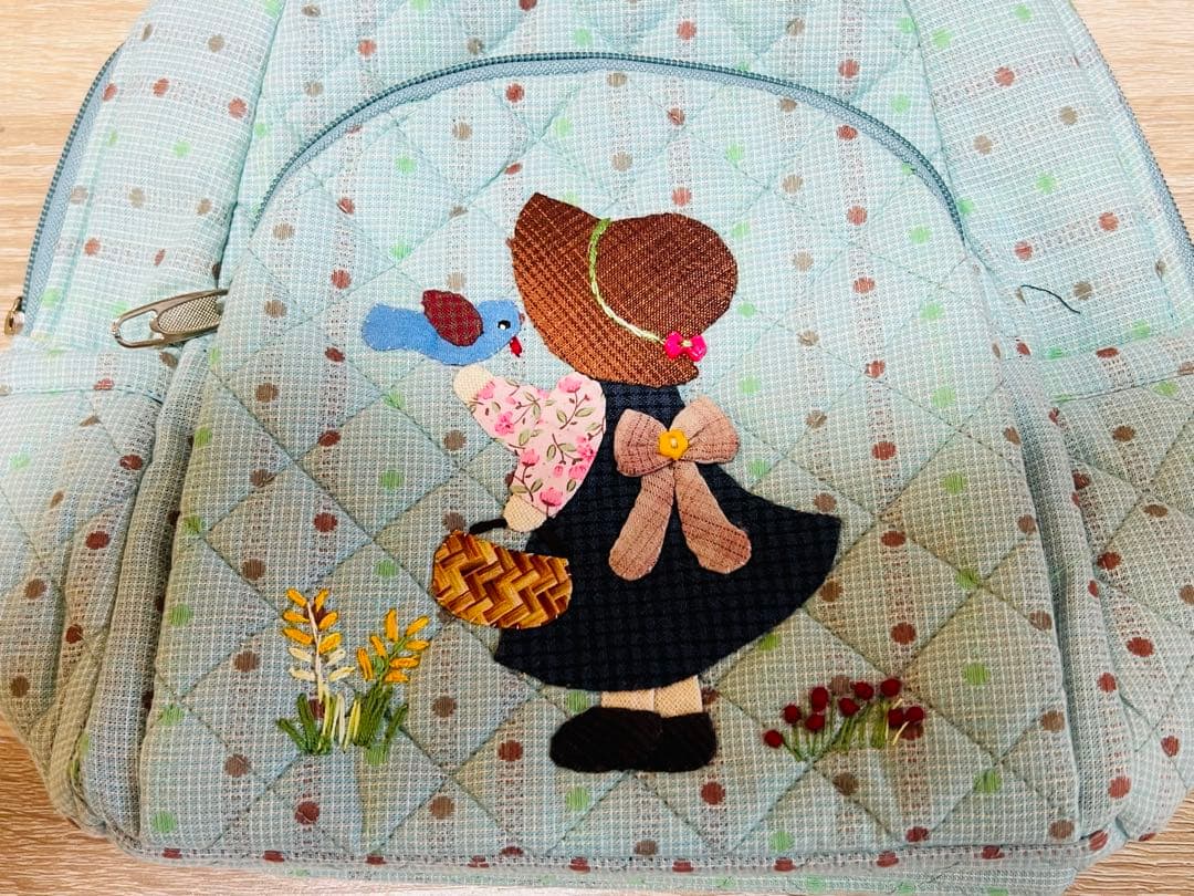 ★新作★スーちゃん＆ことり　リュック　ボディバッグ　ハンドメイド　水色系