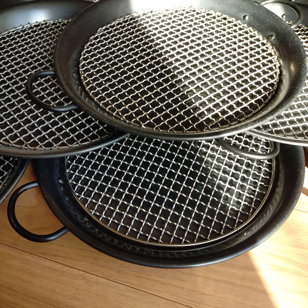 パン屋さん 什器 パエリアパン 網付き ８個セット グリルパン